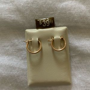 10K yellow gold small cartilage hoop earrings